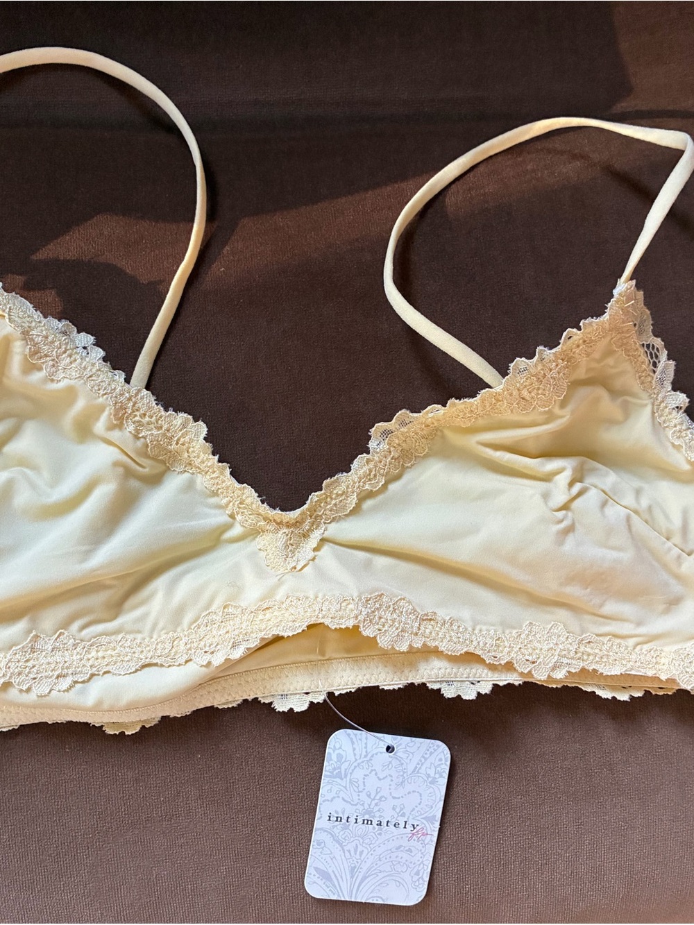 Free People Intimately Lace Bralette in Yellow